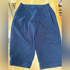 Cos Wool Barrel Leg Pants Size L Navy Blue